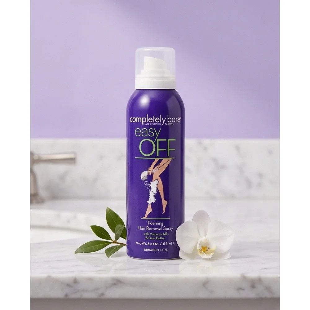 Completely Bare Easy Off Foam Hair‎ Removal Spray Volcanic Ash Shea Butter 5.8oz